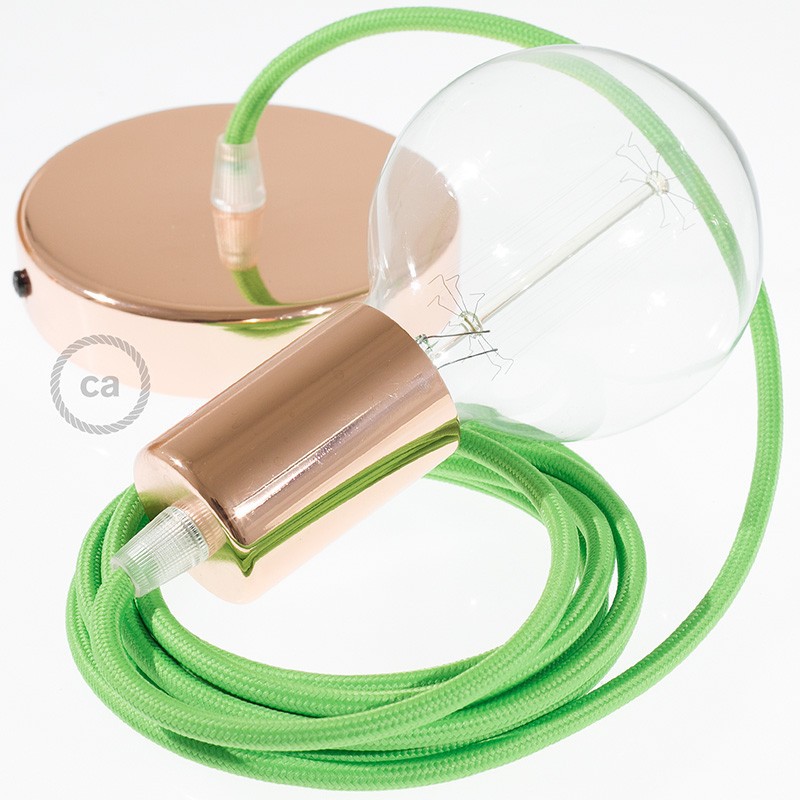 Viseća lampa s tekstilnim kabelom RM18 - Limeta Zeleni rajon