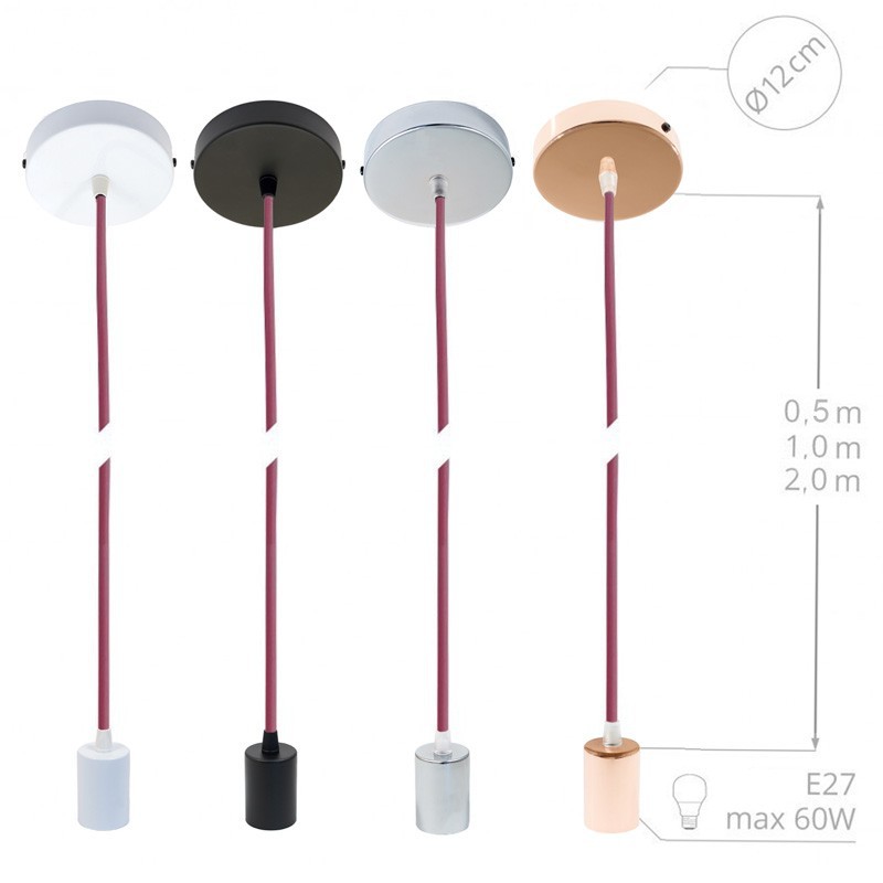 Viseća lampa s tekstilnim kabelom RM06 - Zeleni rajon