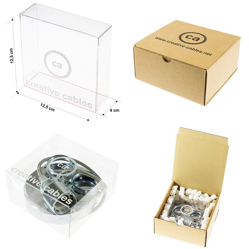 Viseća lampa za sjenilo s tekstilnim kabelom RZ12 - Cik-Cak Plavi rajon