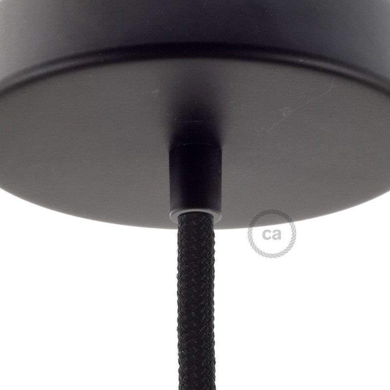 Okrugla zatezna cijev s navojem, maticom i podloškom, crna plastika