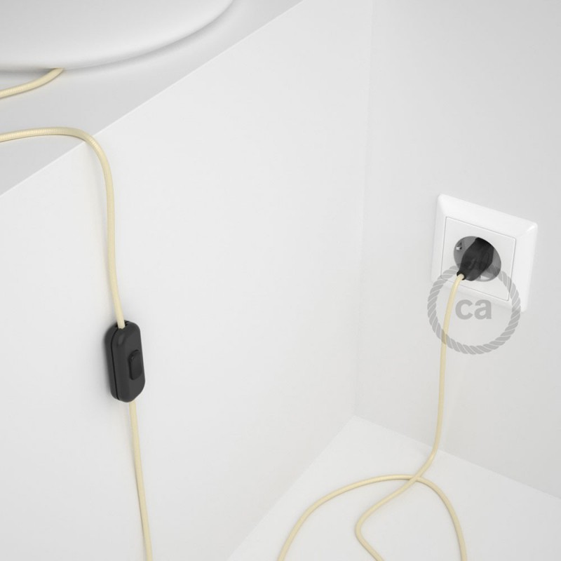 Komplet s prekidačem RM00 Slonovača  - 1,8 m. odaberite boju prekidača i utikača!