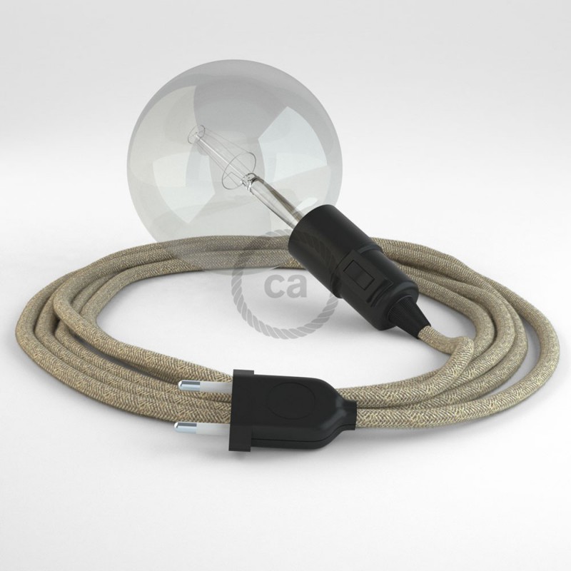 Kreirajte svoju viseću lampu "Snake" RN01 Prirodni Lan Prirodni Lan i unesite svjetlo gdje god želite.