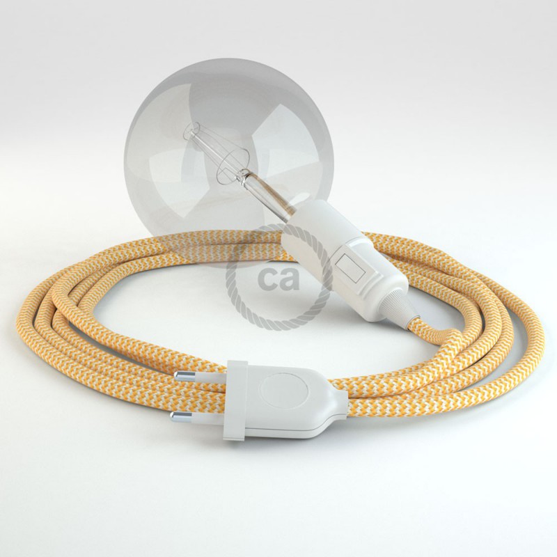 Kreirajte svoju viseću lampu "Snake" RZ10 Cik-Cak Žuti rajon i unesite svjetlo gdje god želite.