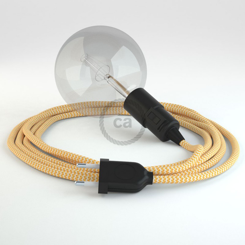 Kreirajte svoju viseću lampu "Snake" RZ10 Cik-Cak Žuti rajon i unesite svjetlo gdje god želite.