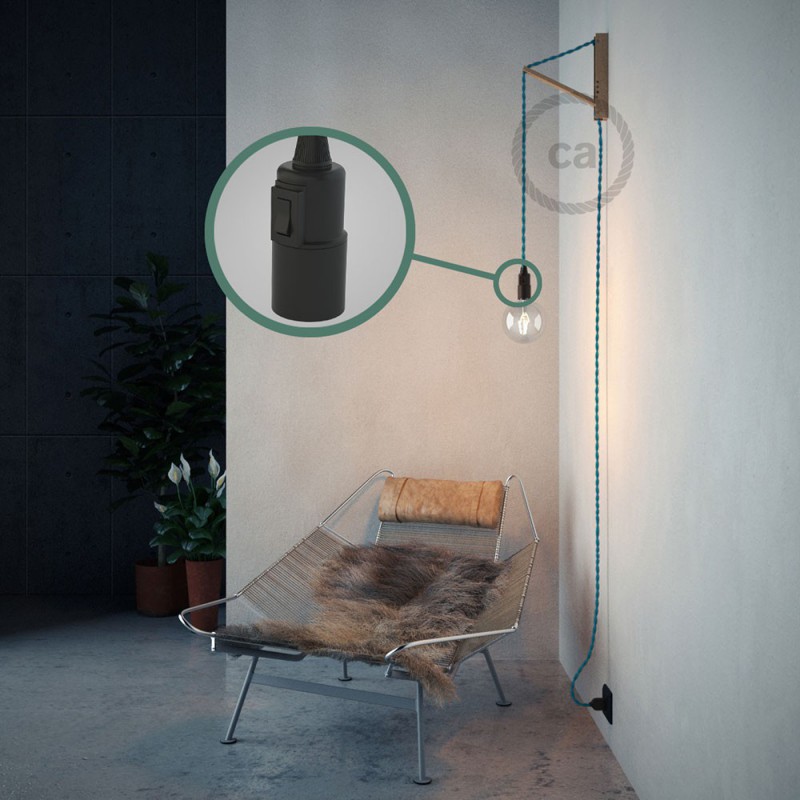 Kreirajte svoju viseću lampu "Snake" TM11 Tirkizni rajon i unesite svjetlo gdje god želite.