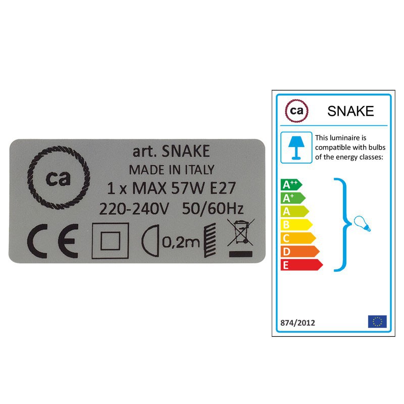 Kreirajte svoju viseću lampu "Snake" TM15 Narančasti rajon i unesite svjetlo gdje god želite.