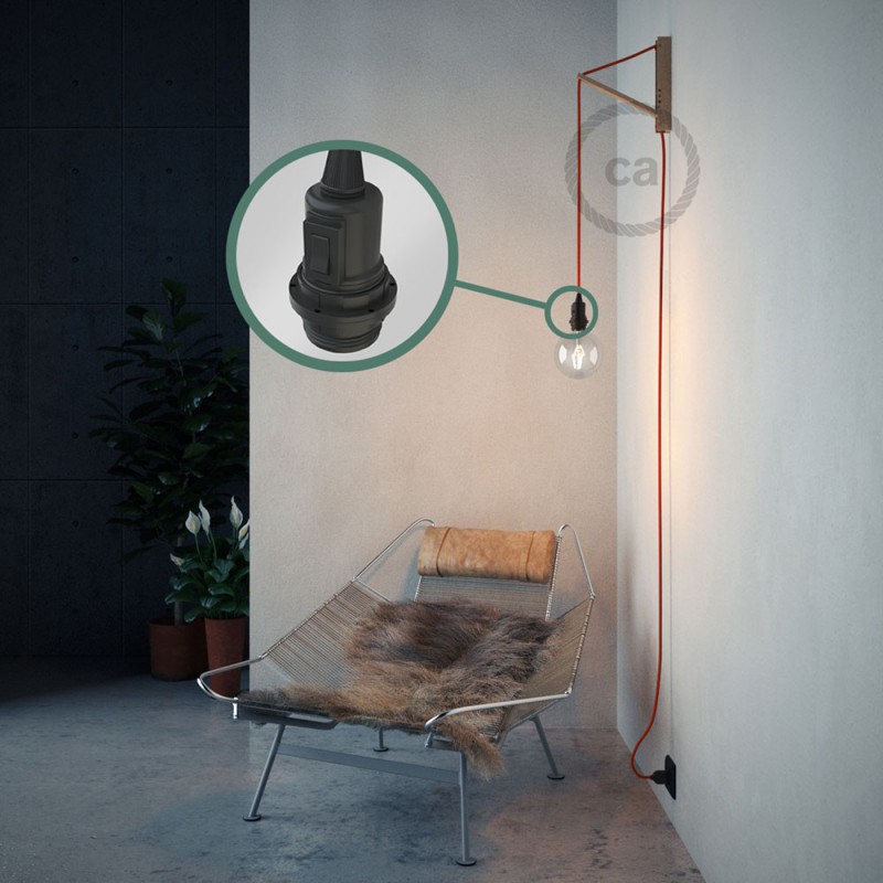 Kreirajte svoju viseću lampu "Zmija" za sjenilo RM15 Narančasti rajon i unesite svjetlo gdje god želite.