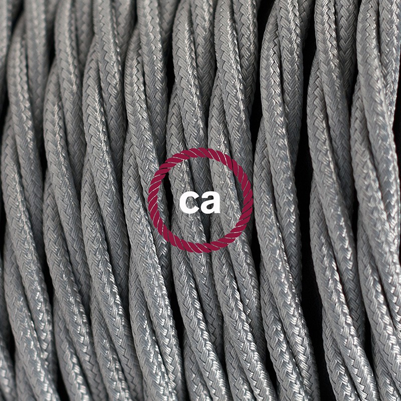 Komplet s podnim prekidačem TM02 Srebrni rajon - 3 m. Odaberite boju prekidača i utikača!