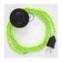 Komplet s podnim prekidačem TF10 Žuti Fluo rajon - 3 m. Odaberite boju prekidača i utikača!