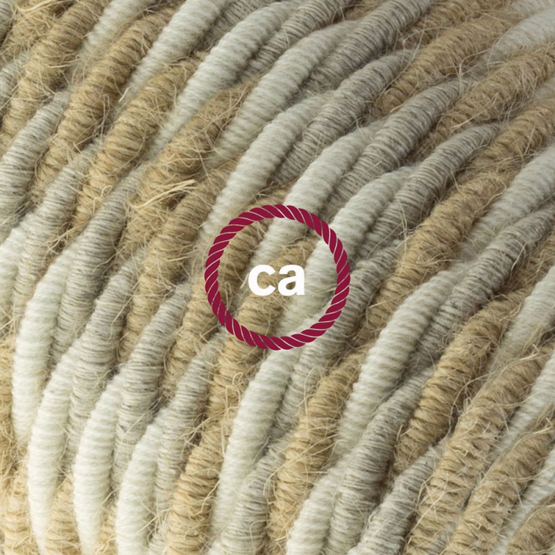 Pauk viseće lampa s 5 ispusta, bijeli metal, kabel Country TN07, napravljeno u Italiji.