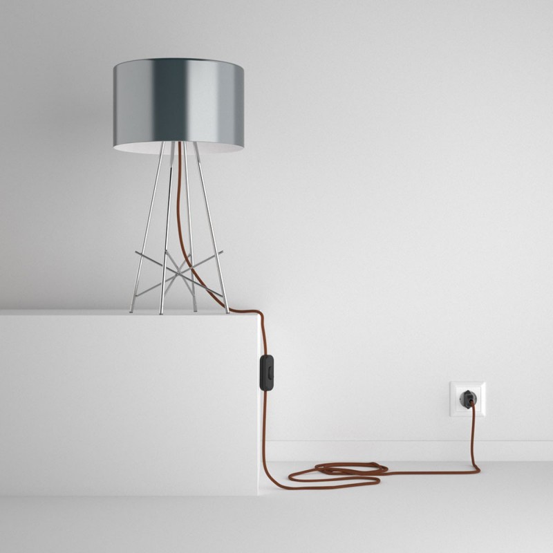 SnakeBis komplet za svjetiljku s tekstilnim kabelom - Jelenje Smeđi Pamuk RC23