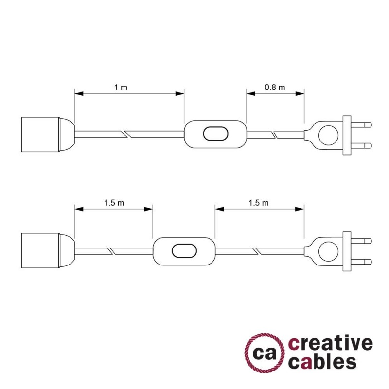 SnakeBis komplet za svjetiljku s tekstilnim kabelom - Crte, Ružičasti Pamuk I Prirodni Lan RD51