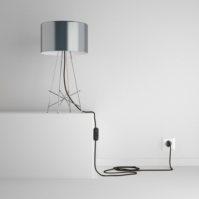 SnakeBis komplet za svjetiljku s tekstilnim kabelom - Braon Prirodni Lan RN04