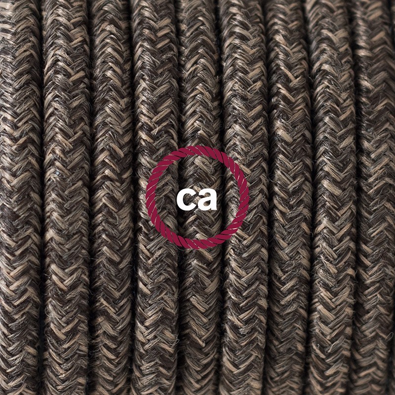 SnakeBis komplet za svjetiljku s tekstilnim kabelom - Braon Prirodni Lan RN04