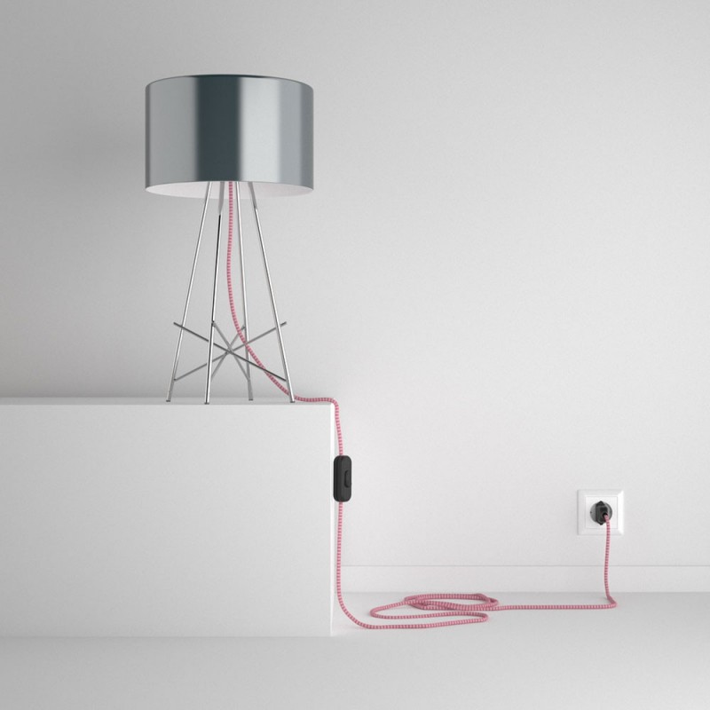 SnakeBis komplet za svjetiljku s tekstilnim kabelom - Cik-Cak Fuksija Rajon RZ08