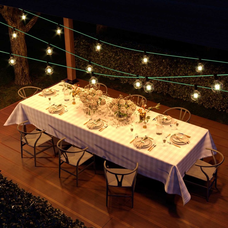 Tekstilni električni kabel za Svjetlosni lanac prekriven CH69 Opal tekstilom