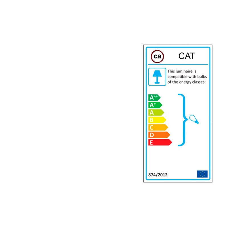 Ready-to-use 7.5m String Light -kabel s rayon tekstilom -ZigZag crno bijeli CZ04, 5 grla za žarulje, kukom i utikačem