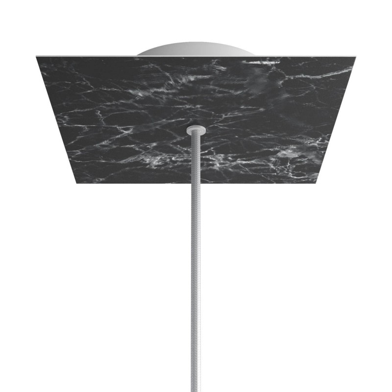 Kvadratna stropna dekoracija za rozetu 200 mm - Rose-One sistem s 1 rupom