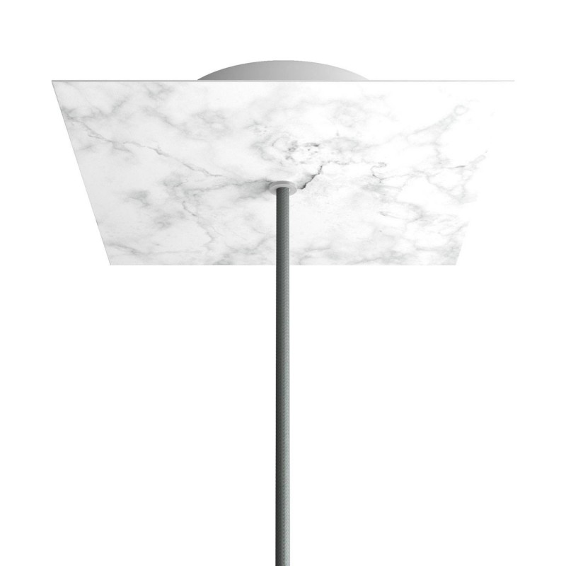 Kvadratna stropna dekoracija za rozetu 200 mm - Rose-One sistem s 1 rupom