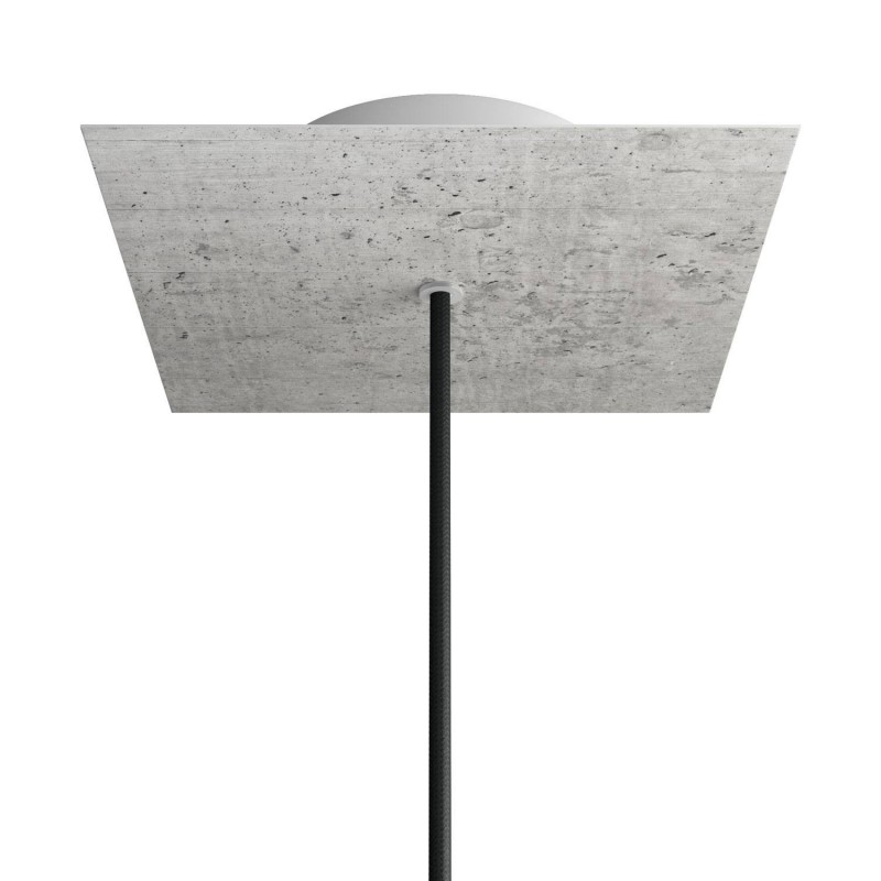 Kvadratna stropna dekoracija za rozetu 200 mm - Rose-One sistem s 1 rupom