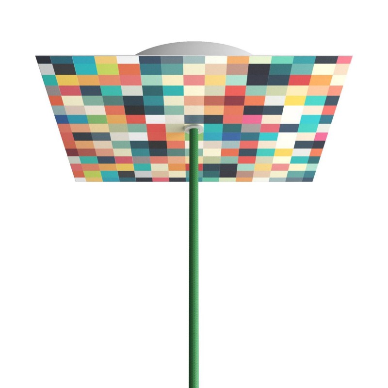 Kvadratna stropna dekoracija za rozetu 200 mm - Rose-One sistem s 1 rupom