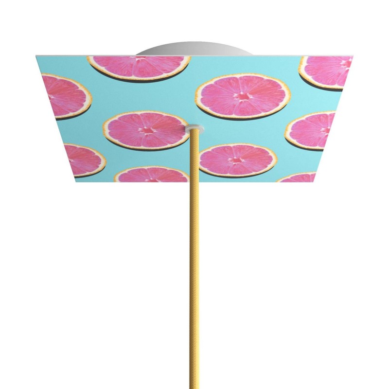 Kvadratna stropna dekoracija za rozetu 200 mm - Rose-One sistem s 1 rupom