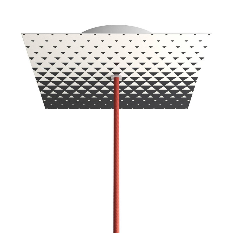 Kvadratna stropna dekoracija za rozetu 200 mm - Rose-One sistem s 1 rupom