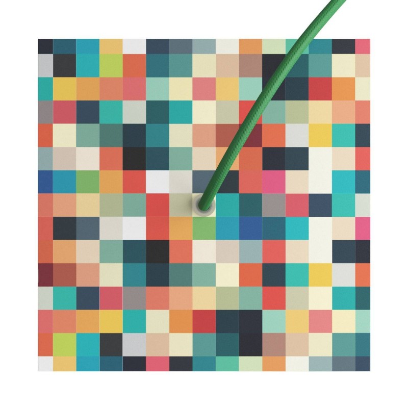 Kvadratna stropna dekoracija za rozetu 200 mm - Rose-One sistem s 1 rupom