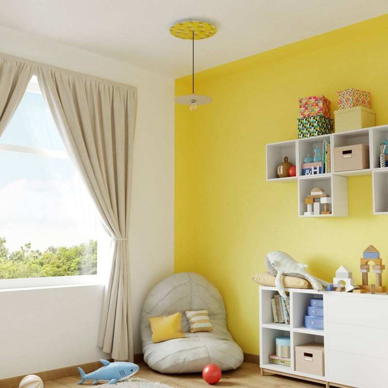 Velika okrugla dekoracija za stropnu rozetu 400 mm - Rose-One sistem s 1 rupom