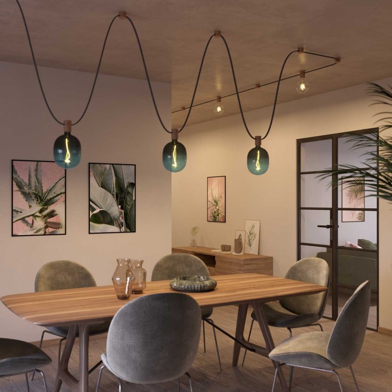 Drveni držač za String light kabel - Filé system. Proizvedeno u Italiji.