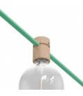 Drveno grlo za žarulju za String light kabel - Filé system. Proizvedeno u Italiji.
