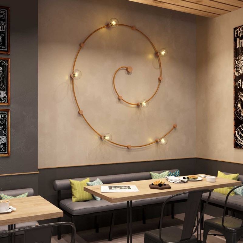 Drveno grlo za žarulju za String light kabel - Filé system. Proizvedeno u Italiji.