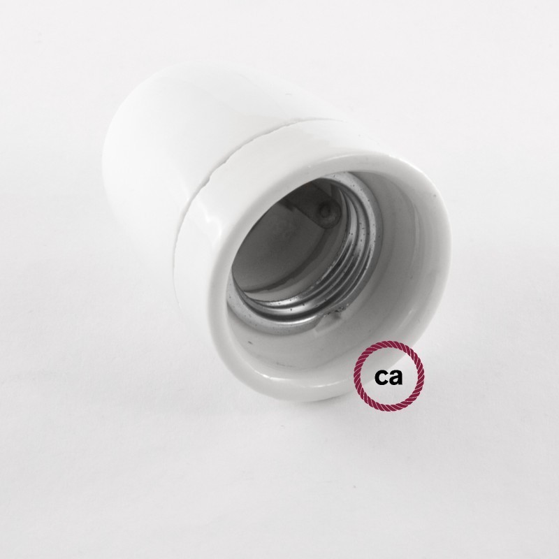 Viseća porculanska lampa, set s tekstilnim kabelom RD74 - Cik-Cak, Antracit Pamuk I Prirodni Lan