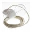 Viseća porculanska lampa, set s tekstilnim kabelom RM00 Ivory Rayon