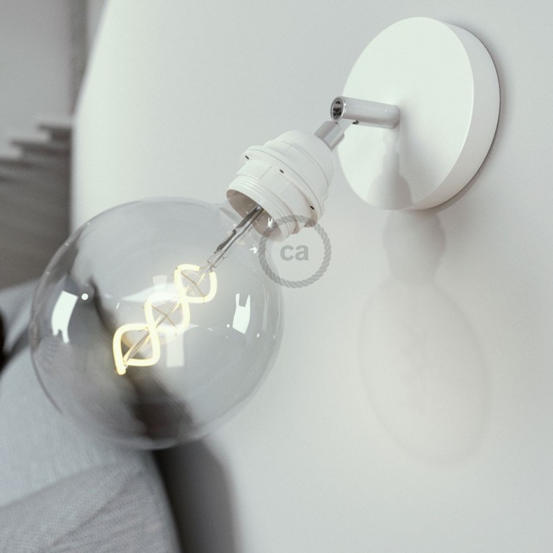 Fermaluce Metallo 90° Monochrome, podesiva zidna ili stropna lampa sa držačem žarulja navoja E27