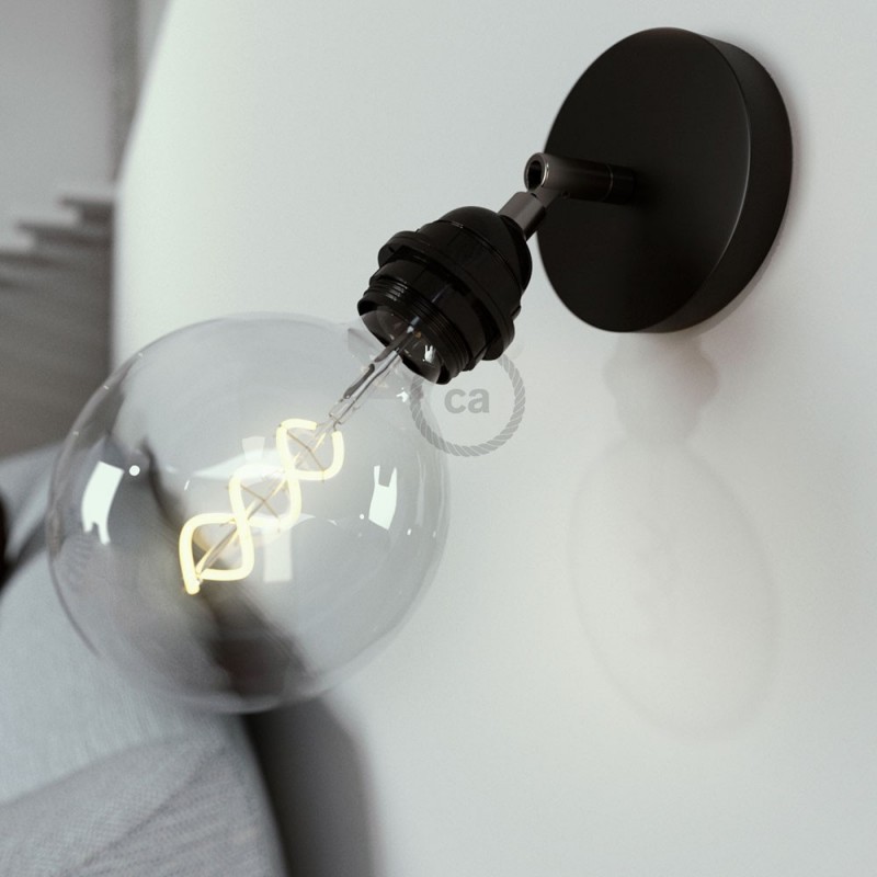 Fermaluce Metallo 90° Monochrome, podesiva zidna ili stropna lampa sa držačem žarulja navoja E27