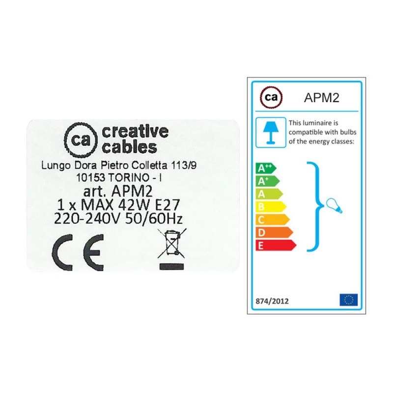Fermaluce Metallo 90° Monochrome, podesiva zidna ili stropna lampa sa držačem žarulja navoja E27