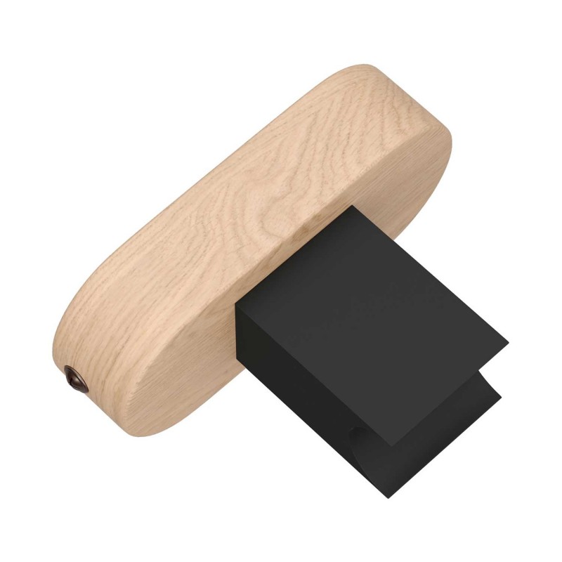 Fermaluce Syntax, moderna reflektor lampa navoja S14d  i drvenom ovalnom stropnom rozetom.